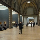 Seperate gallery rooms long halls