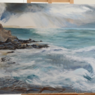 Movement in the waves and finished