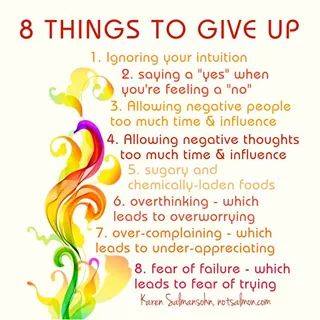 8 things to give up motto