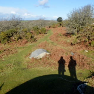 Winter shadows on the moorland